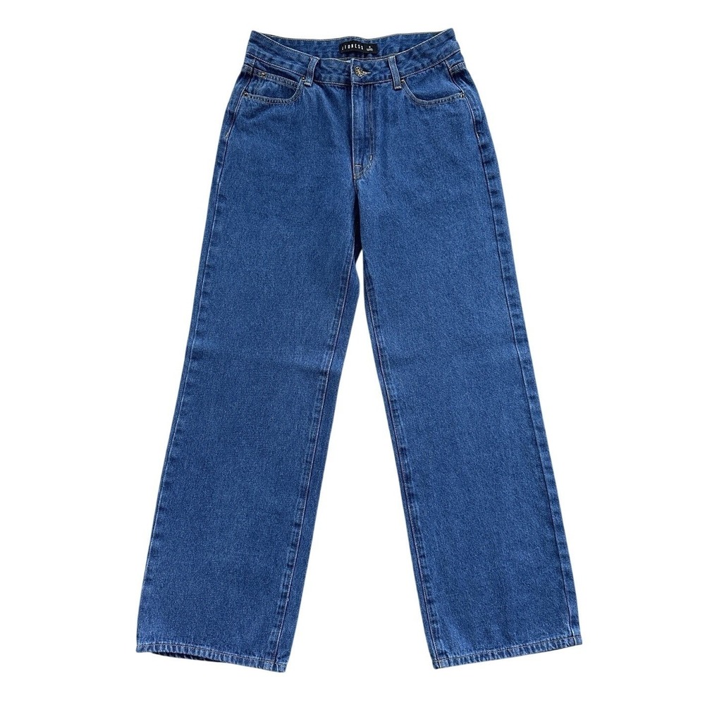 Lioness Top Model Wide Leg Baggy Jeans S Classic Blue Denim‎ Staple 100% Cotton